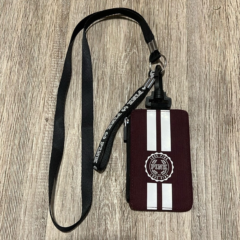 Pink Lanyard Mini Wallet